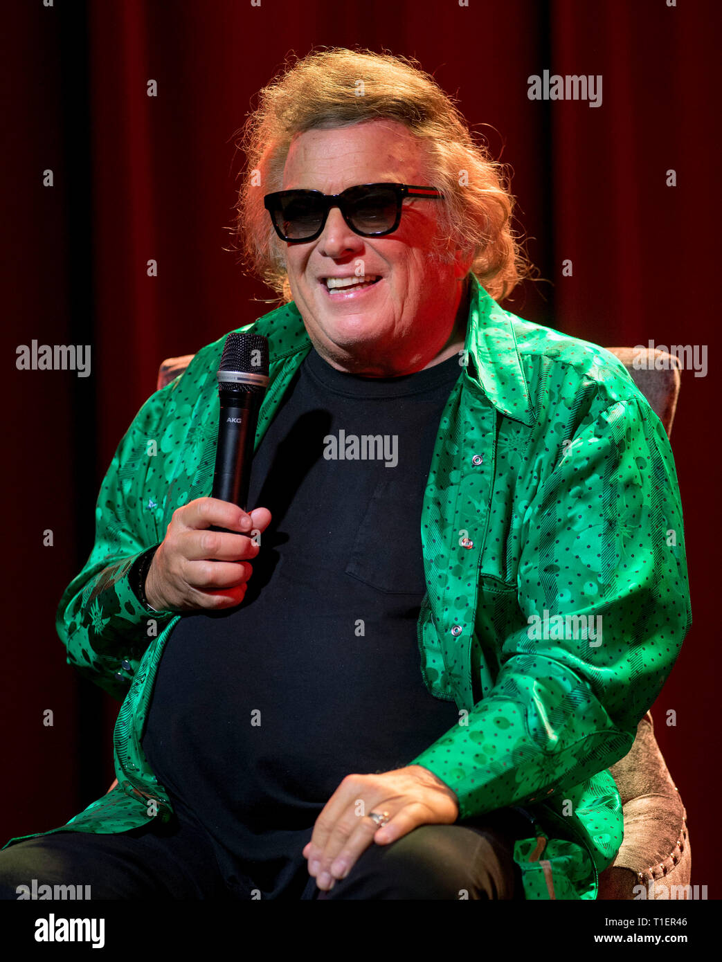 Los Angeles, Kalifornien, USA. 25 Mär, 2019. Singer-songwriter DON MCLEAN bespricht seine Karriere und führt bei den GRAMMY Museum in LA Live. Credit: Brian Cahn/ZUMA Draht/Alamy leben Nachrichten Stockfoto