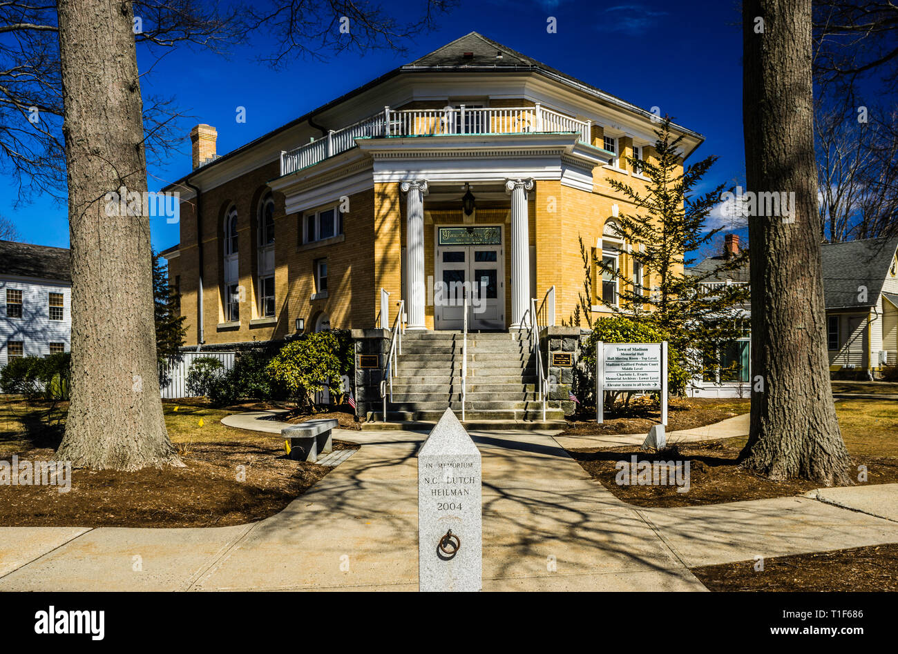 Memorial Hall Madison Grün Historic District Madison, Connecticut, USA Stockfoto