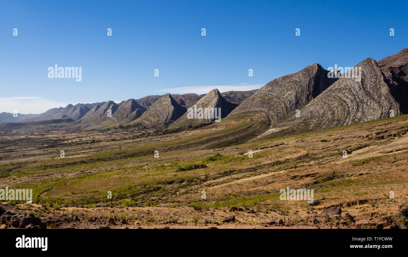 Landschaft in der Nähe von Toro Toro in Bolivien. Detail der geologischen Formationen Stockfoto Landschaft in der Nähe von Toro Toro in Bolivien. Detail der geologischen Formationen Stockfoto
