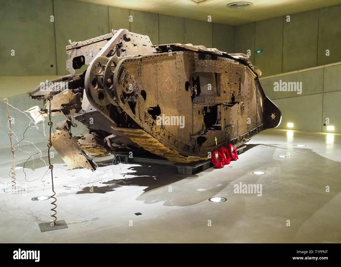 D51 Tank 'Deborah' Museum in der Nähe von Cambrai Stockfoto