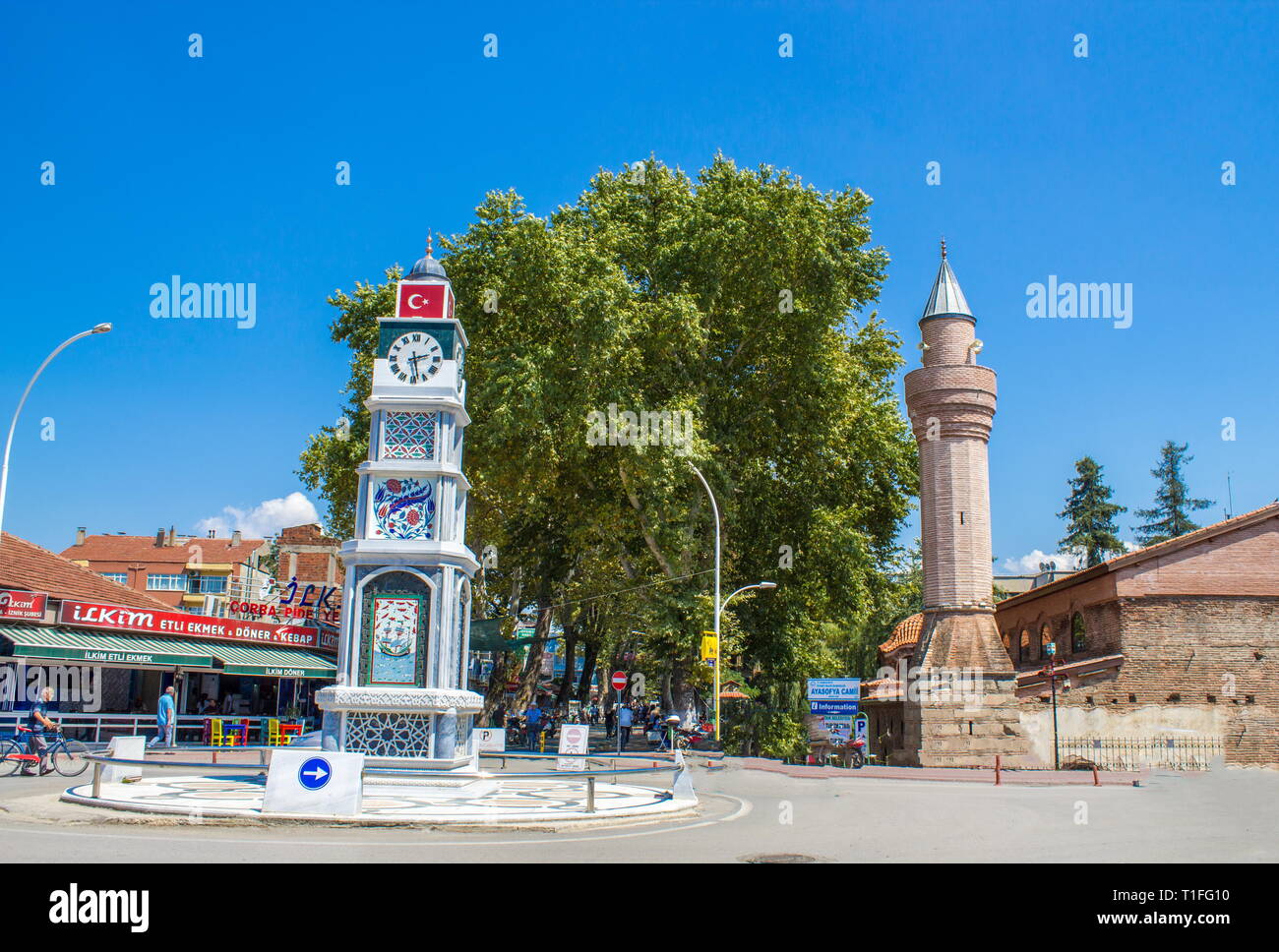 Yalova, Iznik, Bursa/Türkei - 6. August 2018: Iznik Stadtzentrum Stockfoto