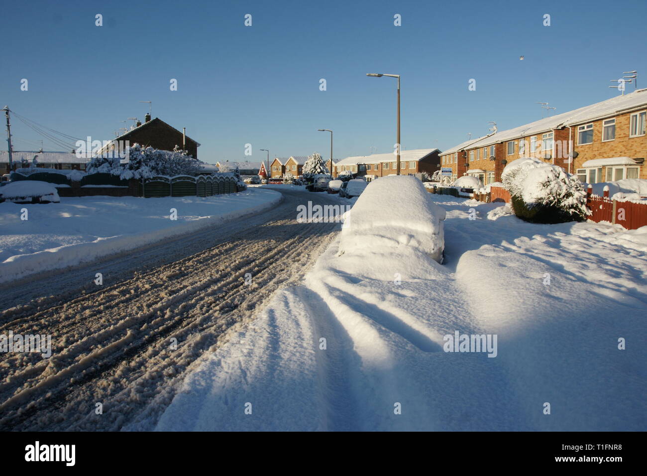 Verschneite Landschaft, Winter Stockfoto