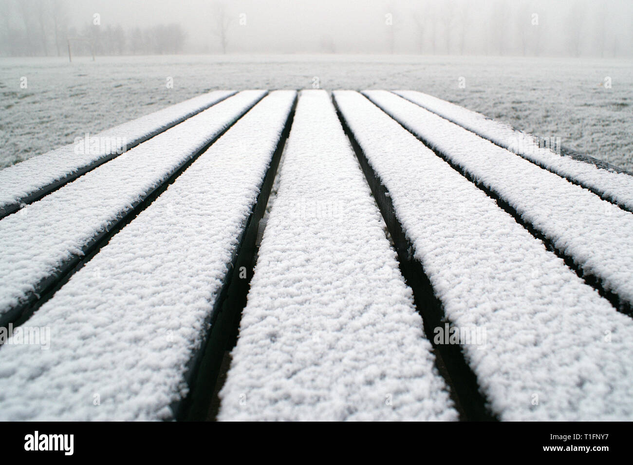 Verschneite Landschaft, Winter Stockfoto
