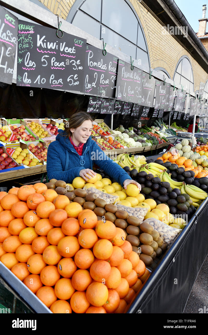 Saint-Maurice Lebensmittelmarkt - Val de Marne - Frankreich Stockfoto