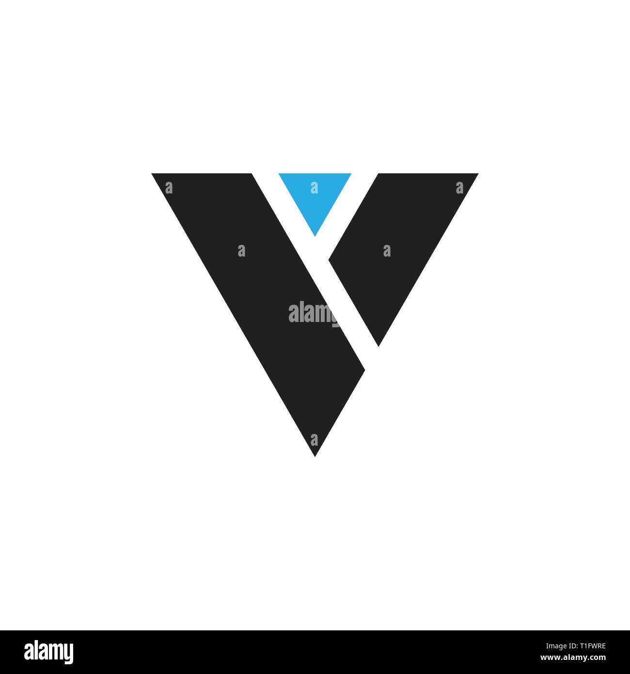 Buchstabe v einfache geometrische Dreieck logo Vektor Stock Vektor