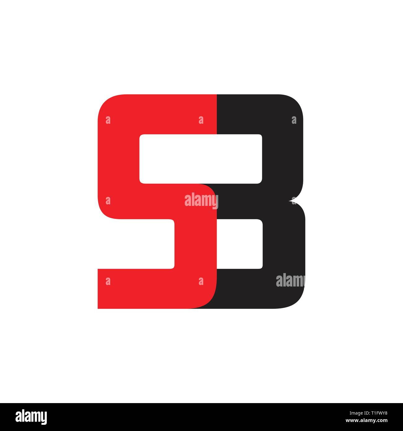 Buchstaben sb Nr. 58 Symbol logo Vektor Stock Vektor