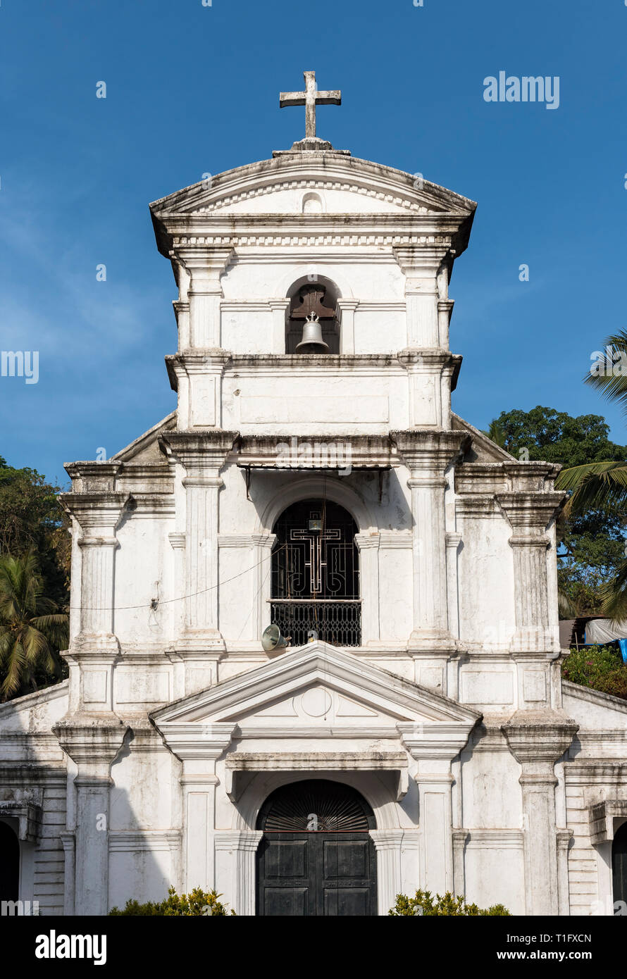 Die Kapelle St. Sebastian, Fontainhas, Panaji (Panjim), Goa, Indien Stockfoto