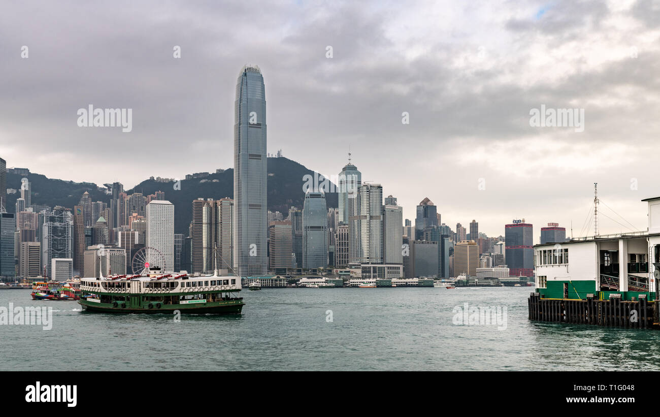 Star Ferry nach Kowloon, Hong Kong. Stockfoto