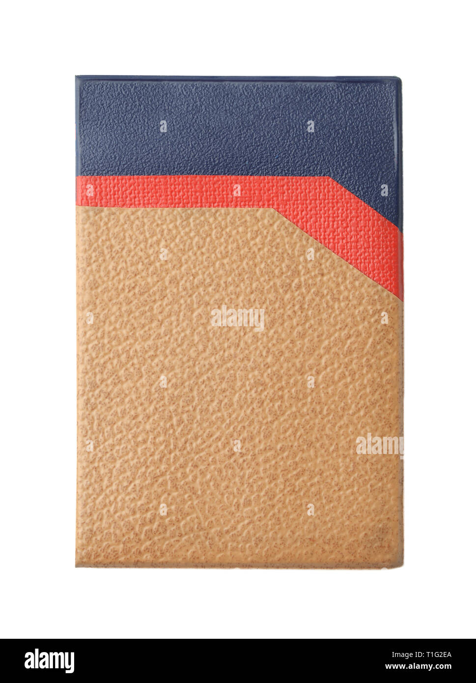 Kunststoff Pocket Card Inhaber auf Weiß isoliert Stockfoto