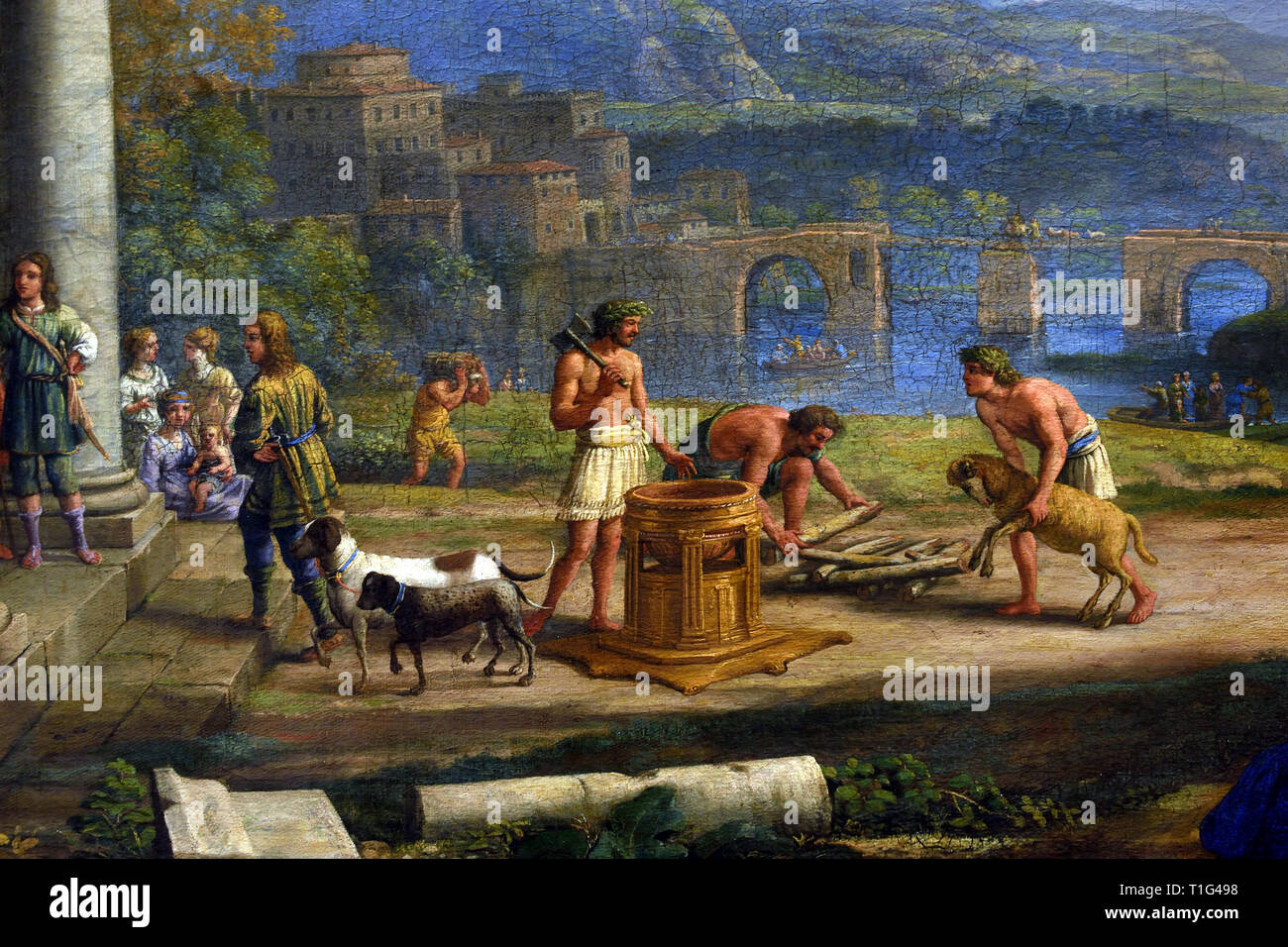 David zum König gesalbt durch den Propheten Samuel 1647 Claude Gellée, oder Claude Lorrain 1602 - 1682, Frankreich, Französisch, (lackiert für Kardinal Angelo Giori,) Stockfoto