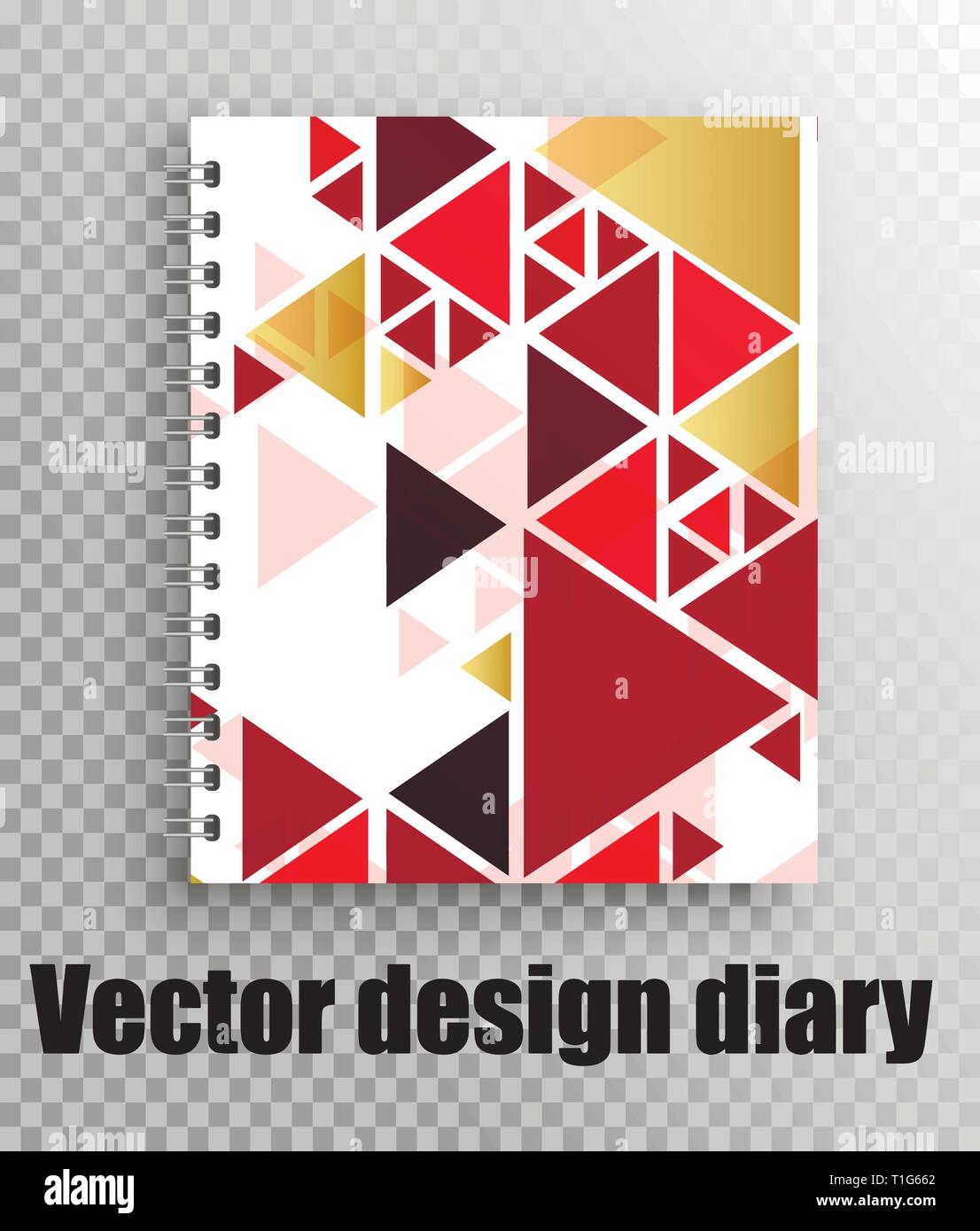 Stilvolle Schreibwaren-vector Layout Design für Notepad. Stock Vektor