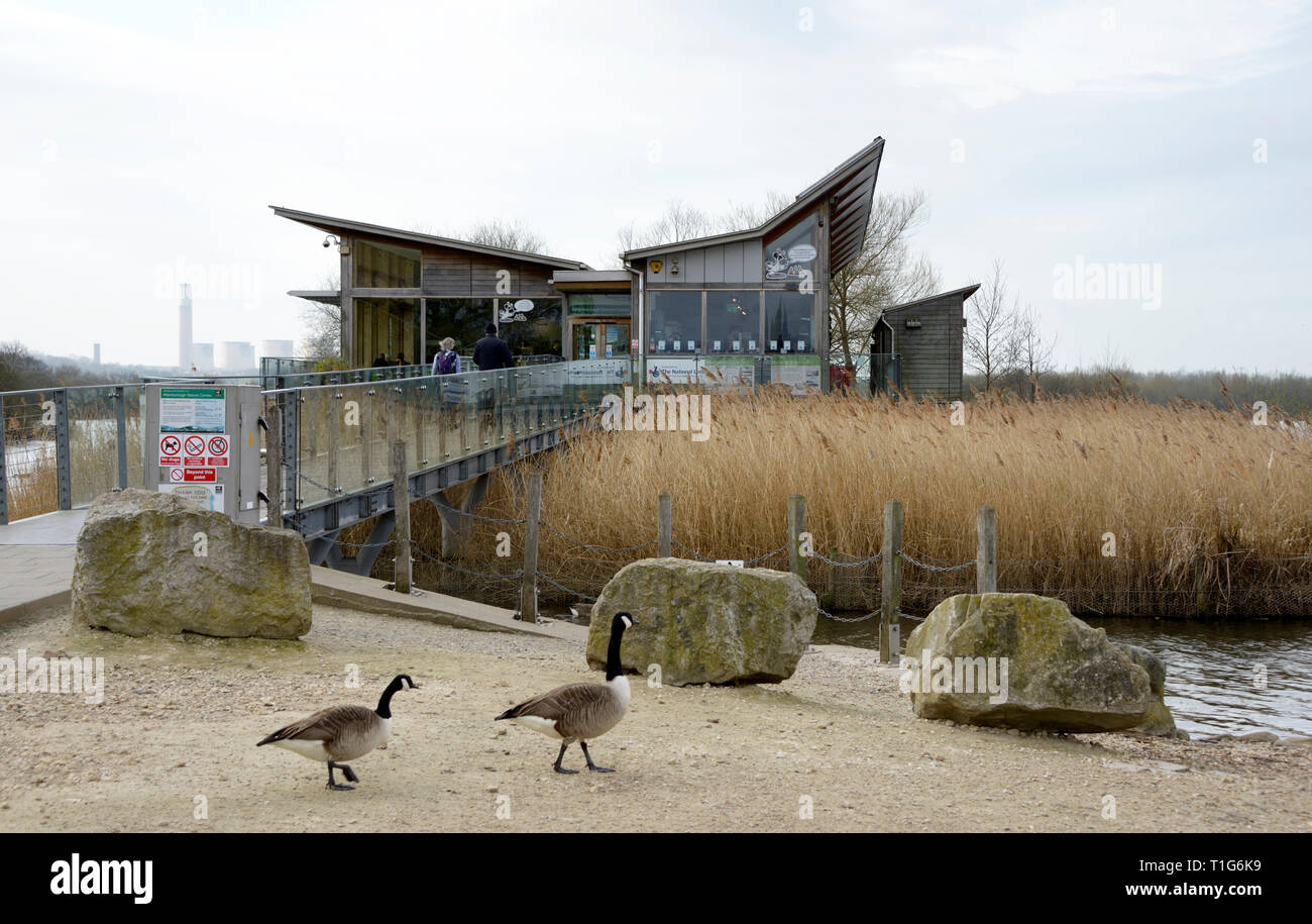 Besucherzentrum, Naturschutzgebiet Attenborough, Nottingham, Stockfoto