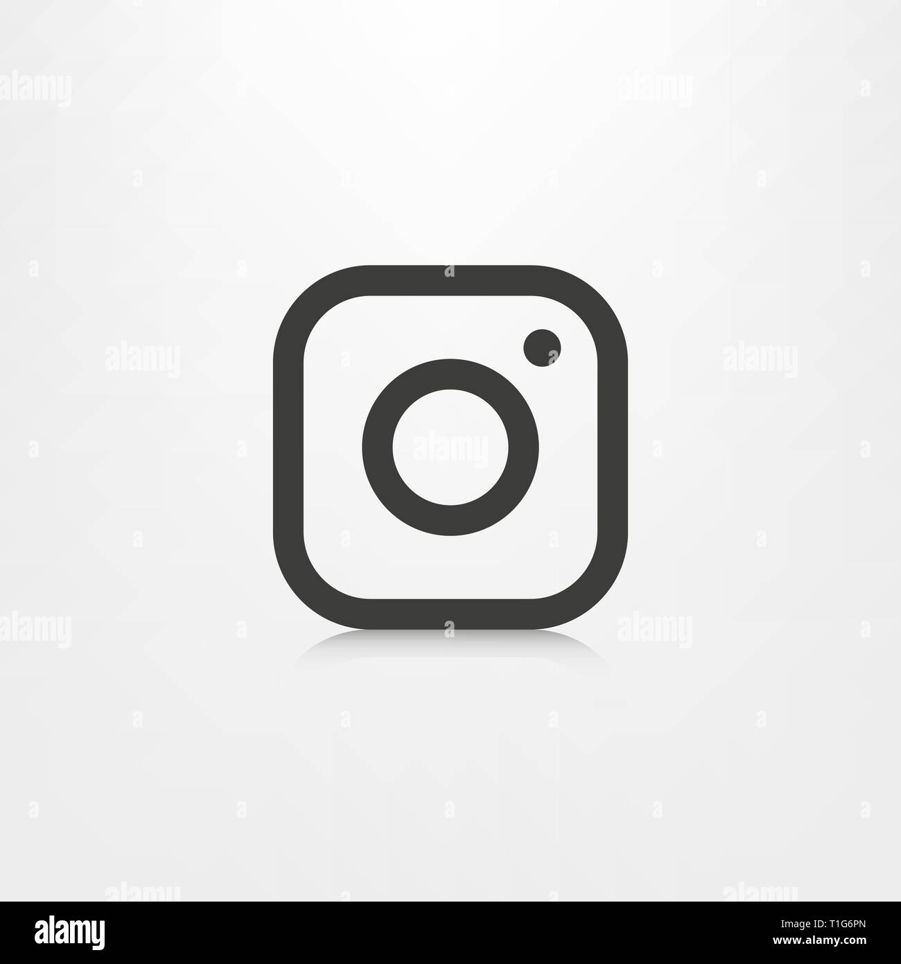 Kamera Logo im flachen Stil, ein elegantes Design Stock Vektor