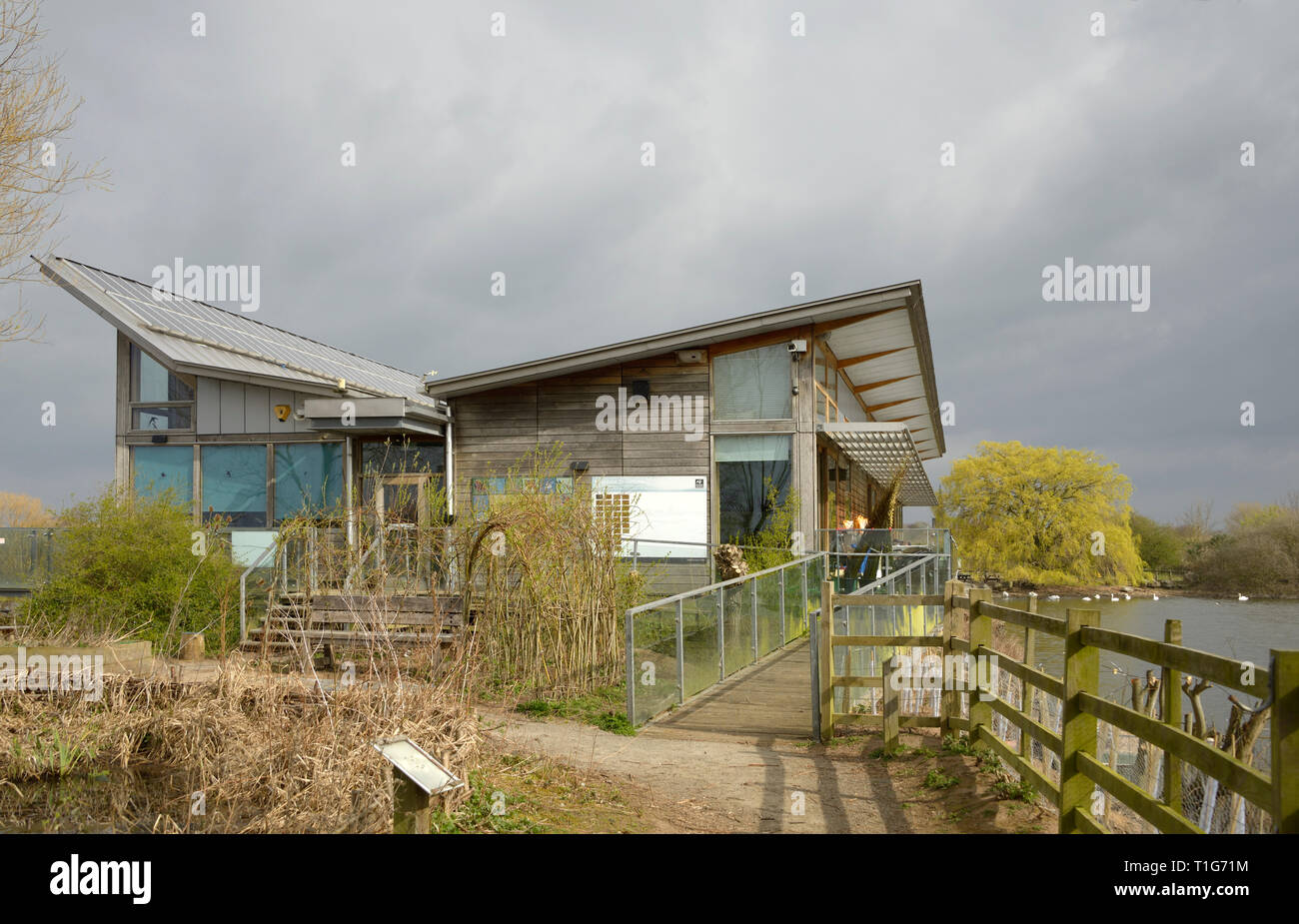 Besucherzentrum, Naturschutzgebiet Attenborough, Nottingham, Stockfoto