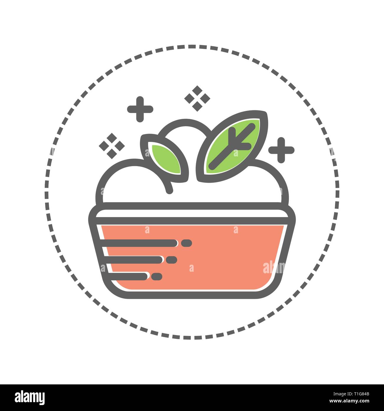 Wäscheservice Symbole in Farben Stil. Blau und Gelb Farben Vector Illustration Stock Vektor