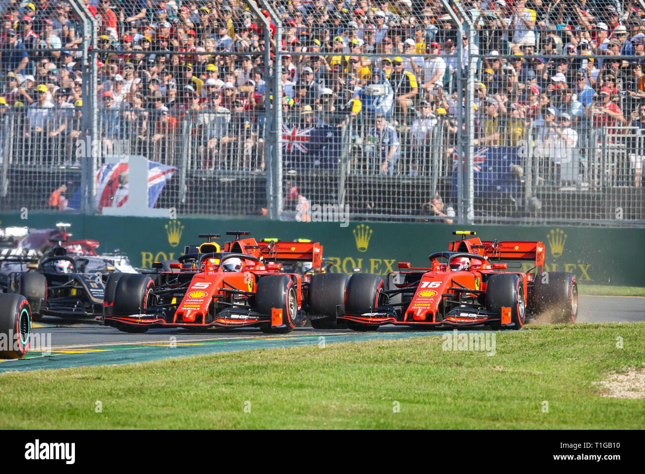 MELBOURNE, AUSTRALIEN - 17. März: Tag Rennen am Tag 4 der 2019 Formel 1 Grand Prix von Australien Stockfoto