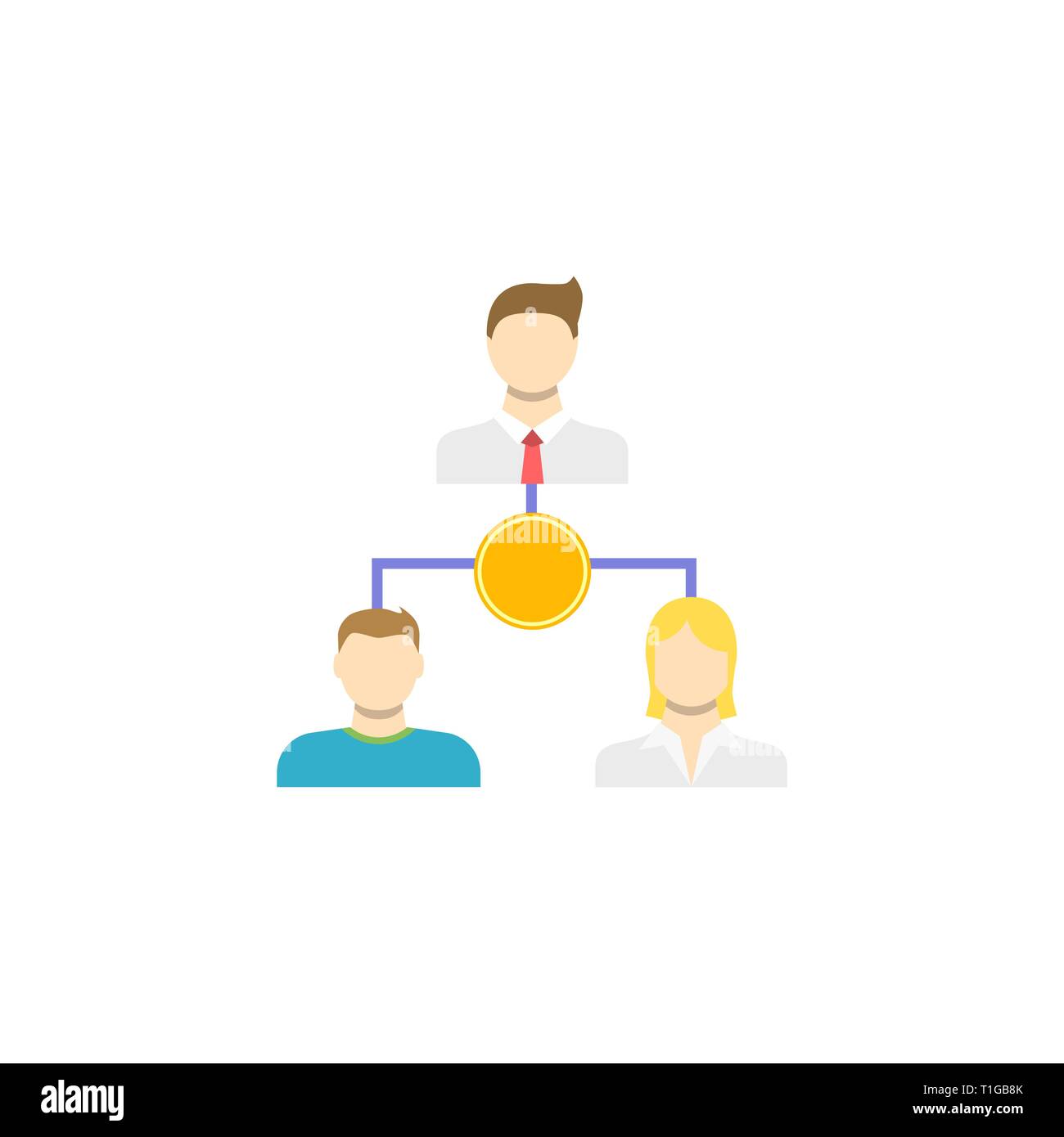Doppelte Ausgaben. Doppelte Ausgaben Vektor Flachbild Symbol isoliert auf weißem Hintergrund. Stock Vektor