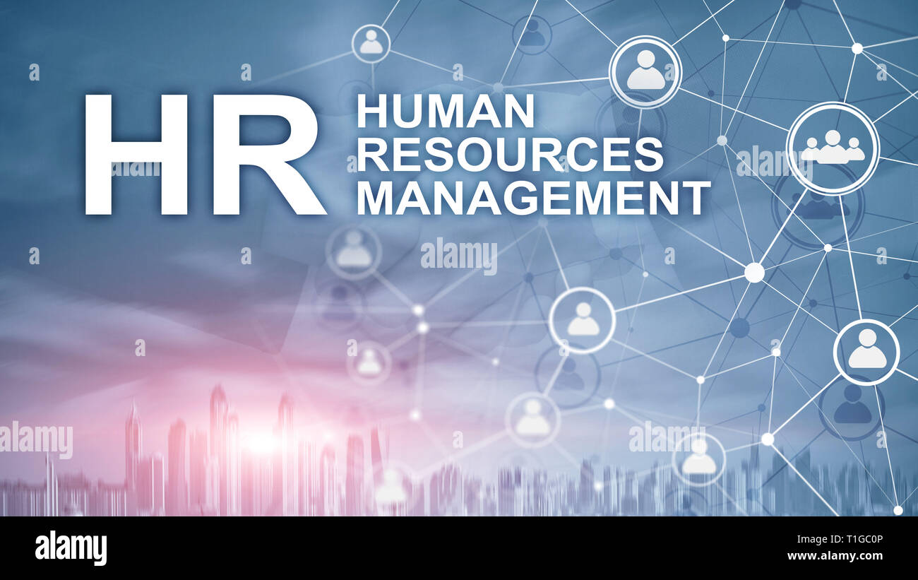 Human resource management, HR, Team Building und Rekrutierung Konzept auf unscharfen Hintergrund Stockfoto