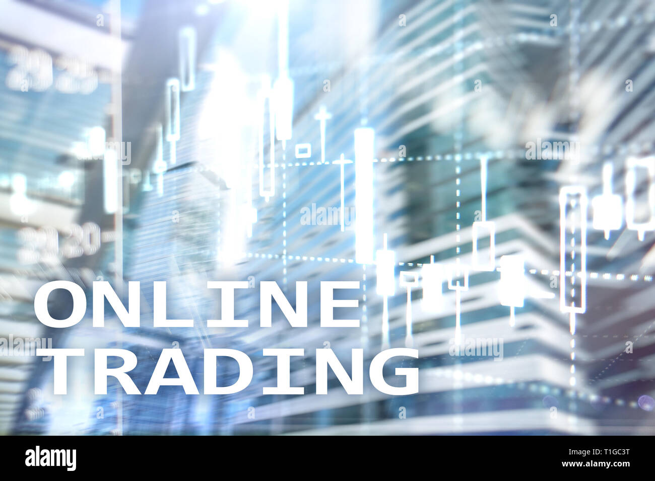 Online Trading Forex Investment Konzept Auf Unscharfen Business - 