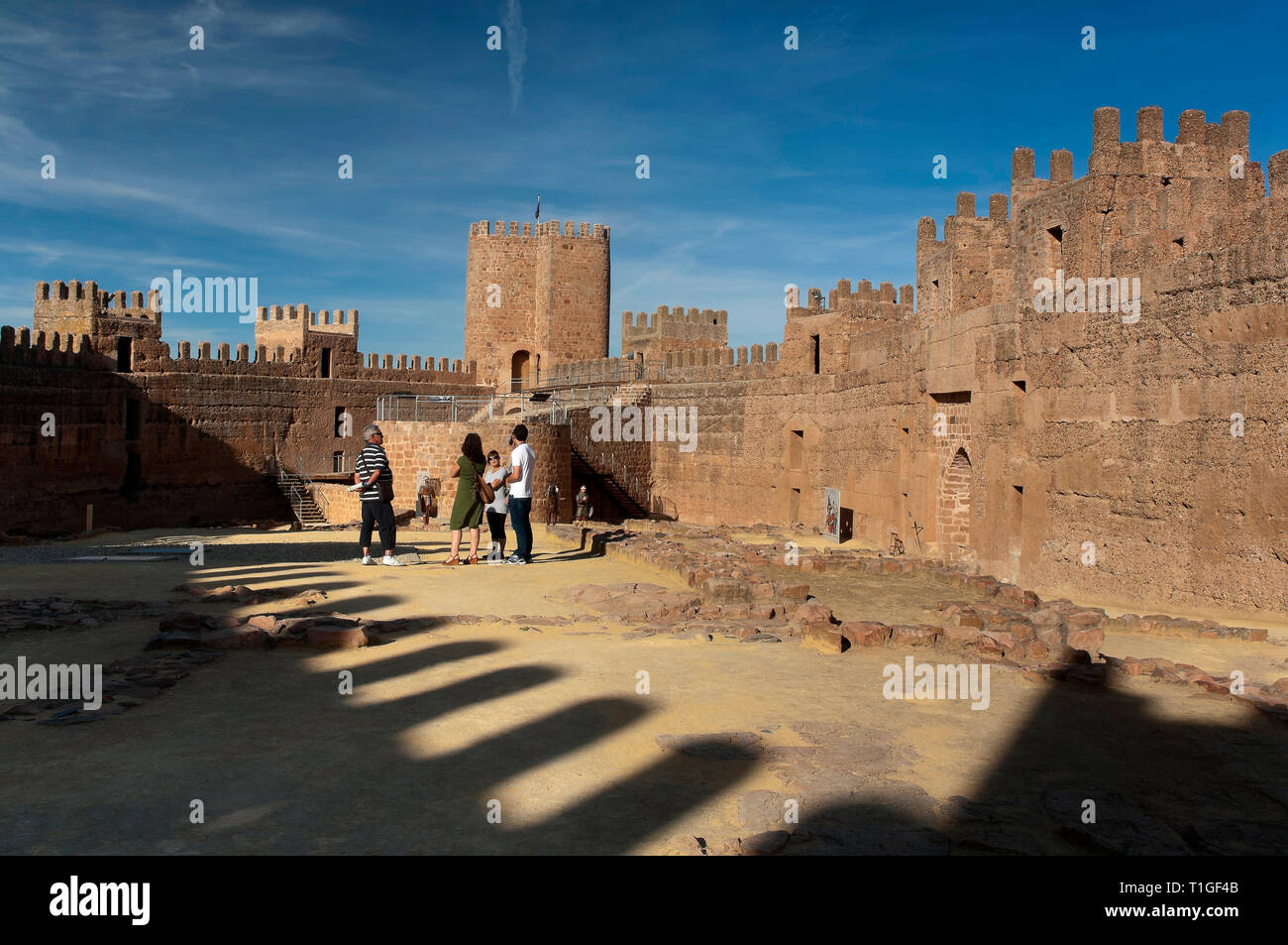 Schloss von Burgalimar (10. Jahrhundert). Baños de la Encina. Die Provinz Jaen. Region Andalusien. Spanien. Europa Stockfoto