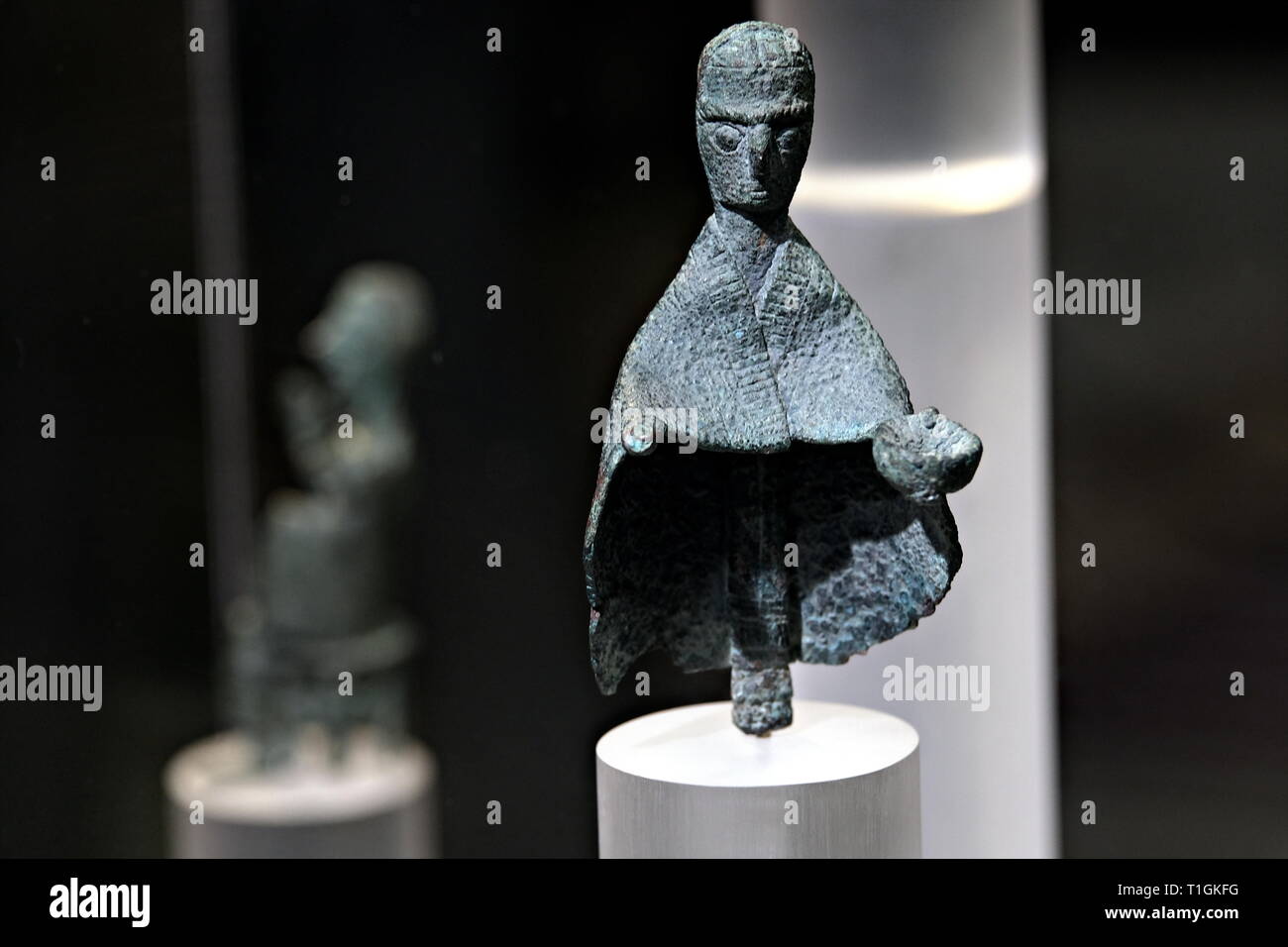 Nuraghischen Bronze im Museum Stockfoto