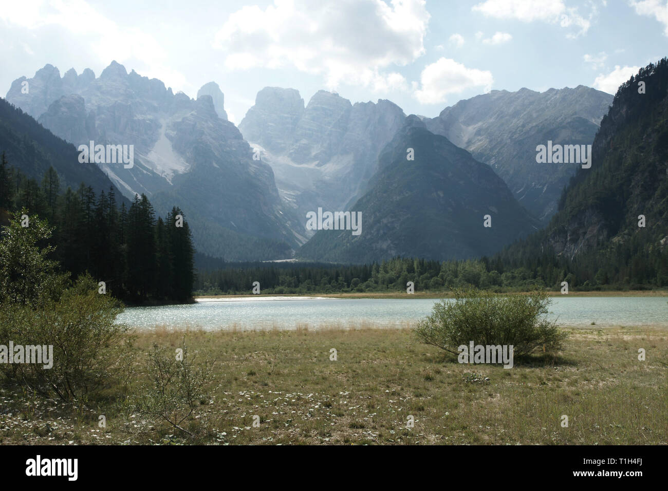 Dürrensee und Monte Cristallo Stockfoto