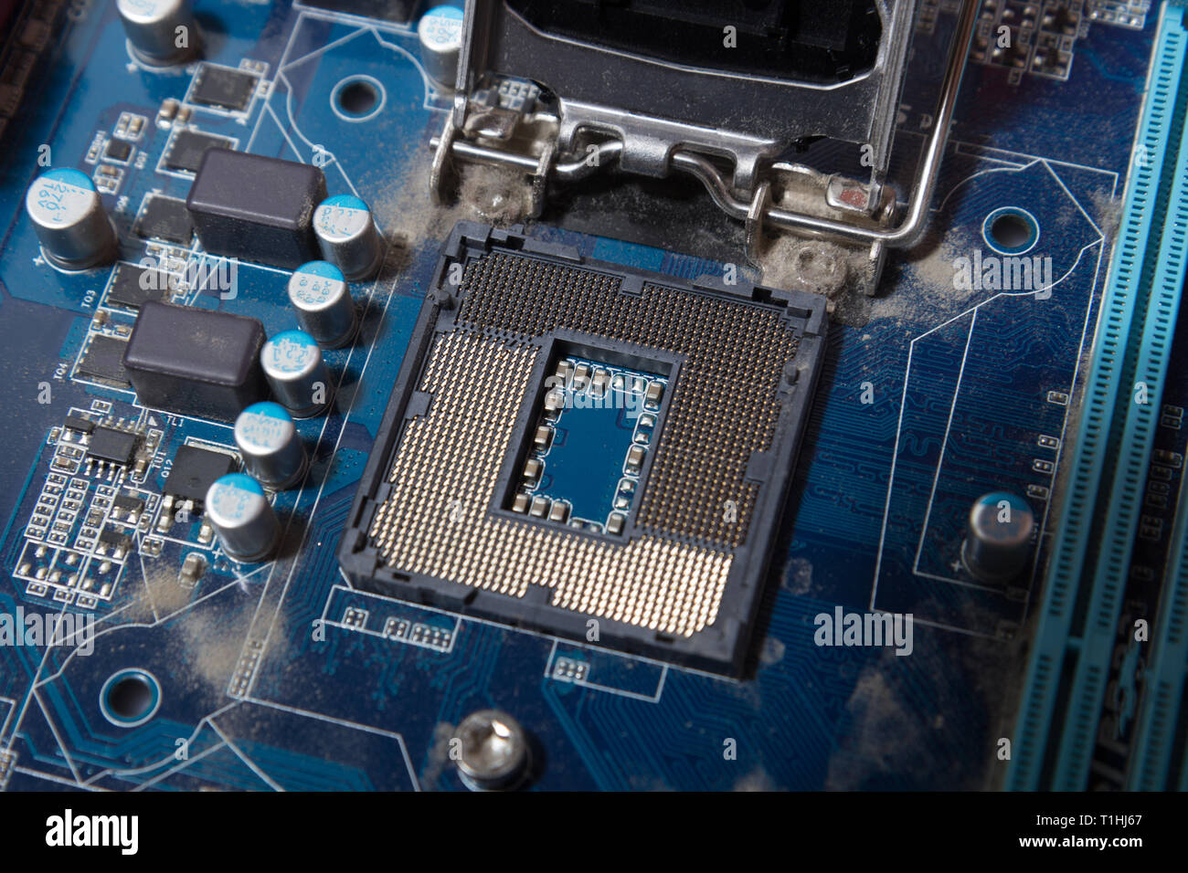 Computer CPU-Sockel Stockfoto