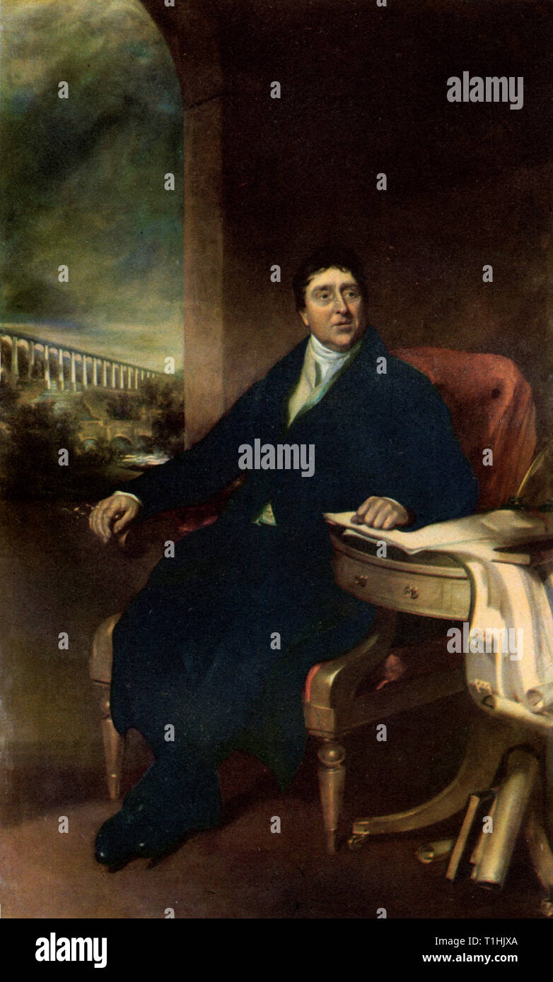 Thomas Telford (1757-1834). Von Samuel Lane (1780-1859). Telford war ein schottischer Bauingenieur, Architekt und Steinmetz. Stockfoto