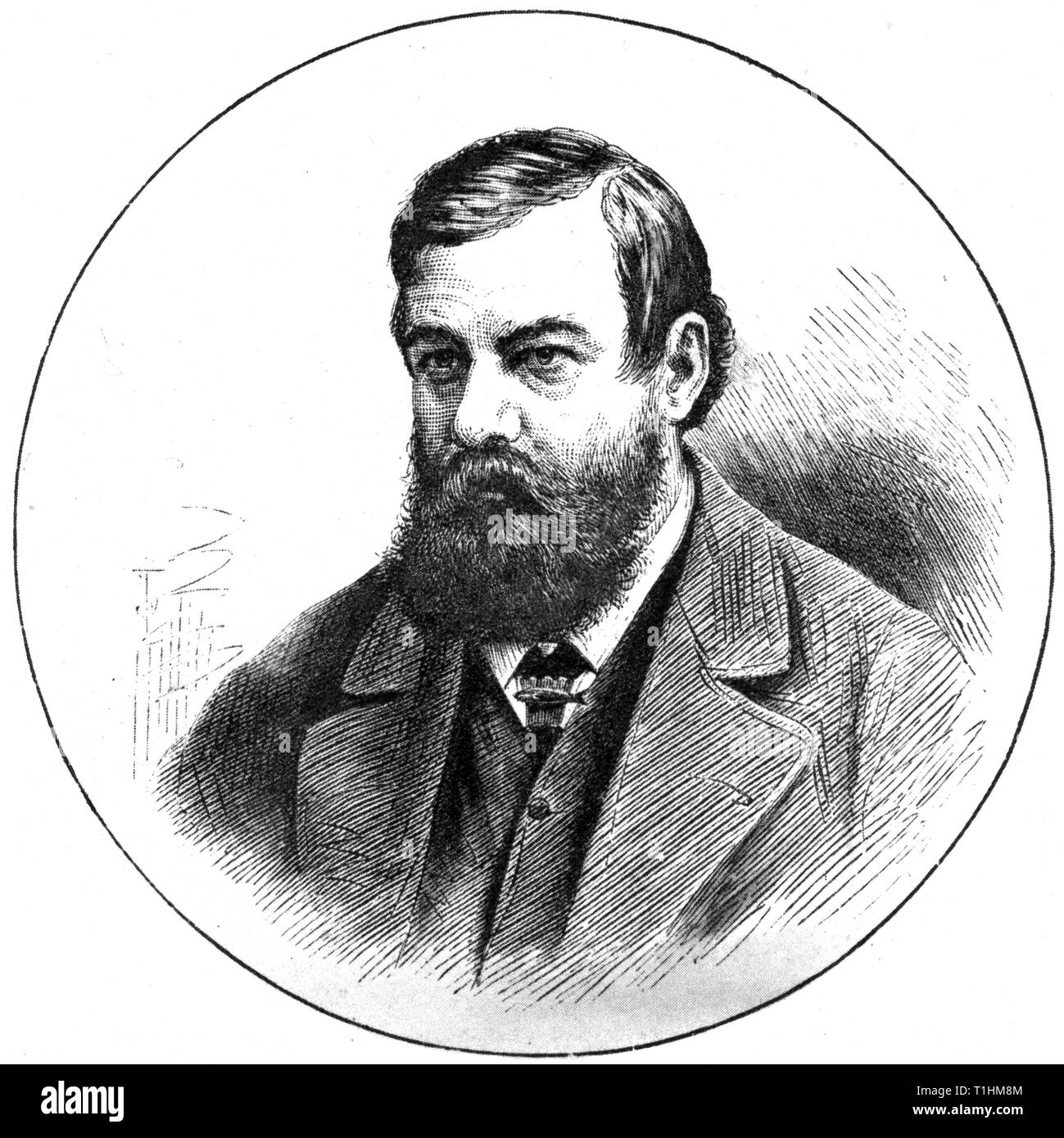 Frank Buckland (1826-1880). Gravur von der "Illustrated London News", 1881. Francis Trevelyan Buckland (1826-1880), englischer Chirurg, Zoologe und natürlichen Historiker. Stockfoto