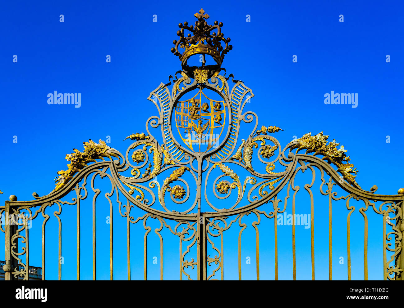 Italien Piemont Stupinigi - Savoy royal Jagdschloss - königliche Tor Stockfoto