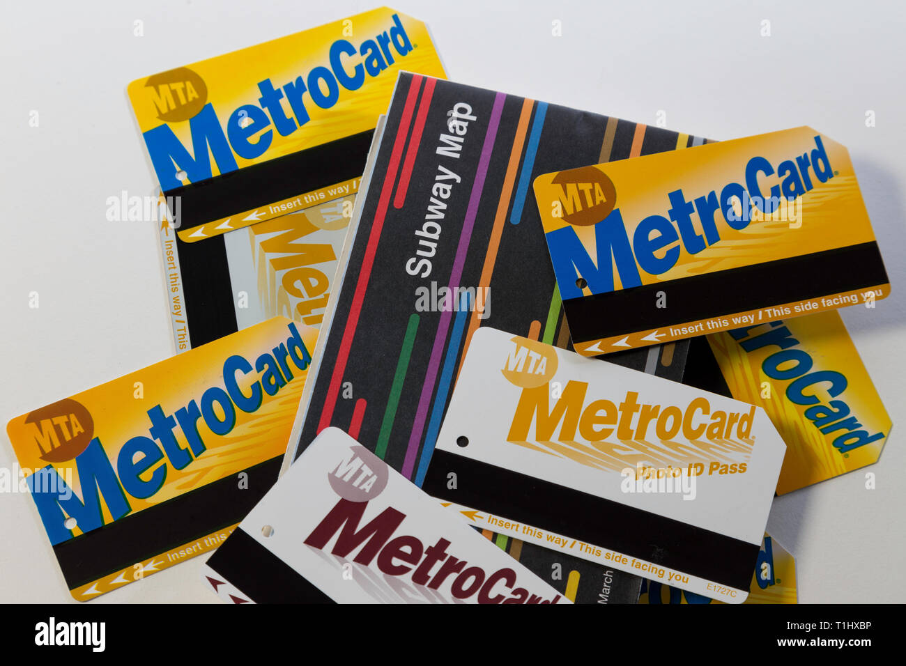 New York City Transit MetroCard Still Life, USA Stockfoto