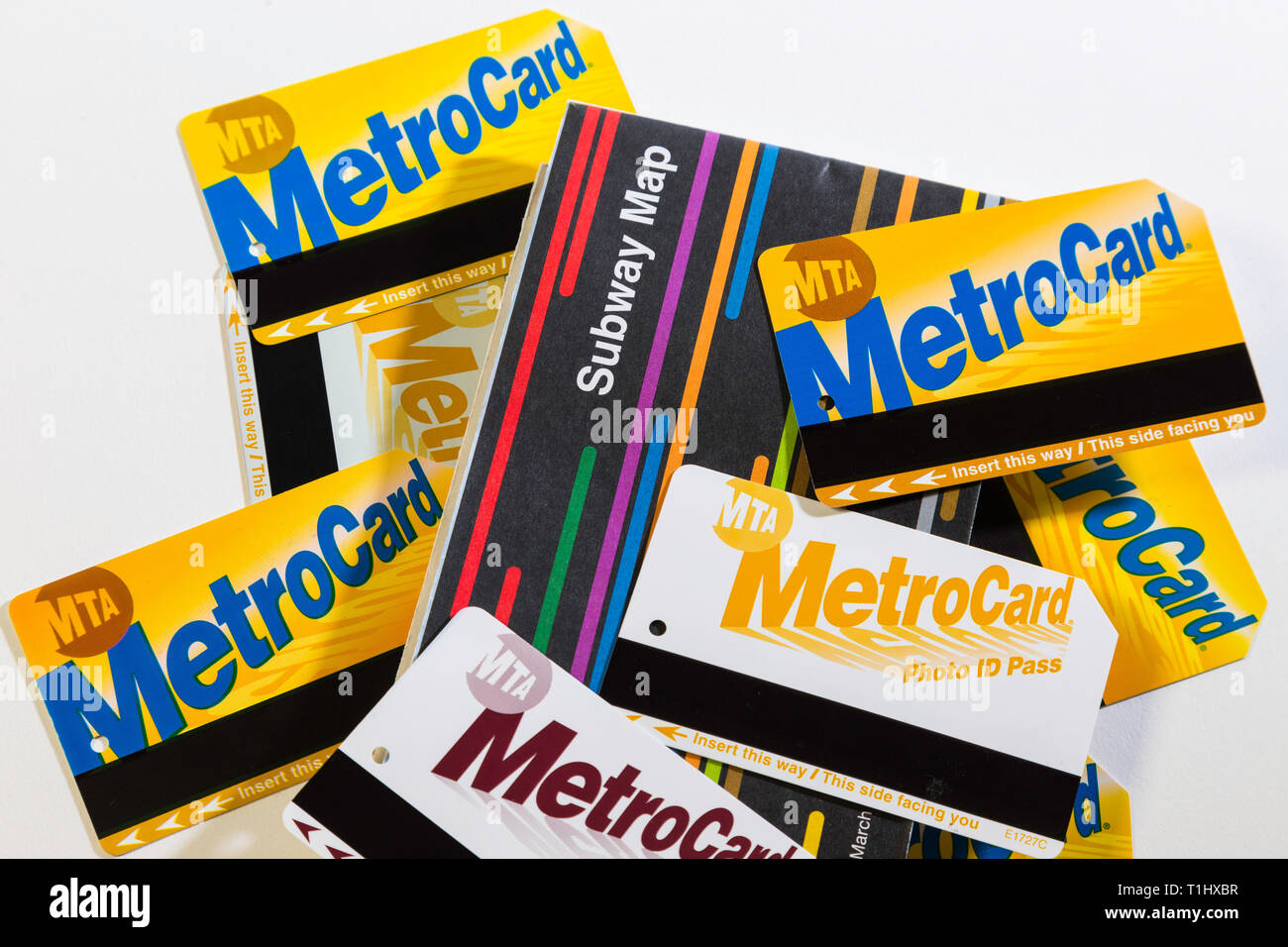 New York City Transit MetroCard Still Life, USA Stockfoto