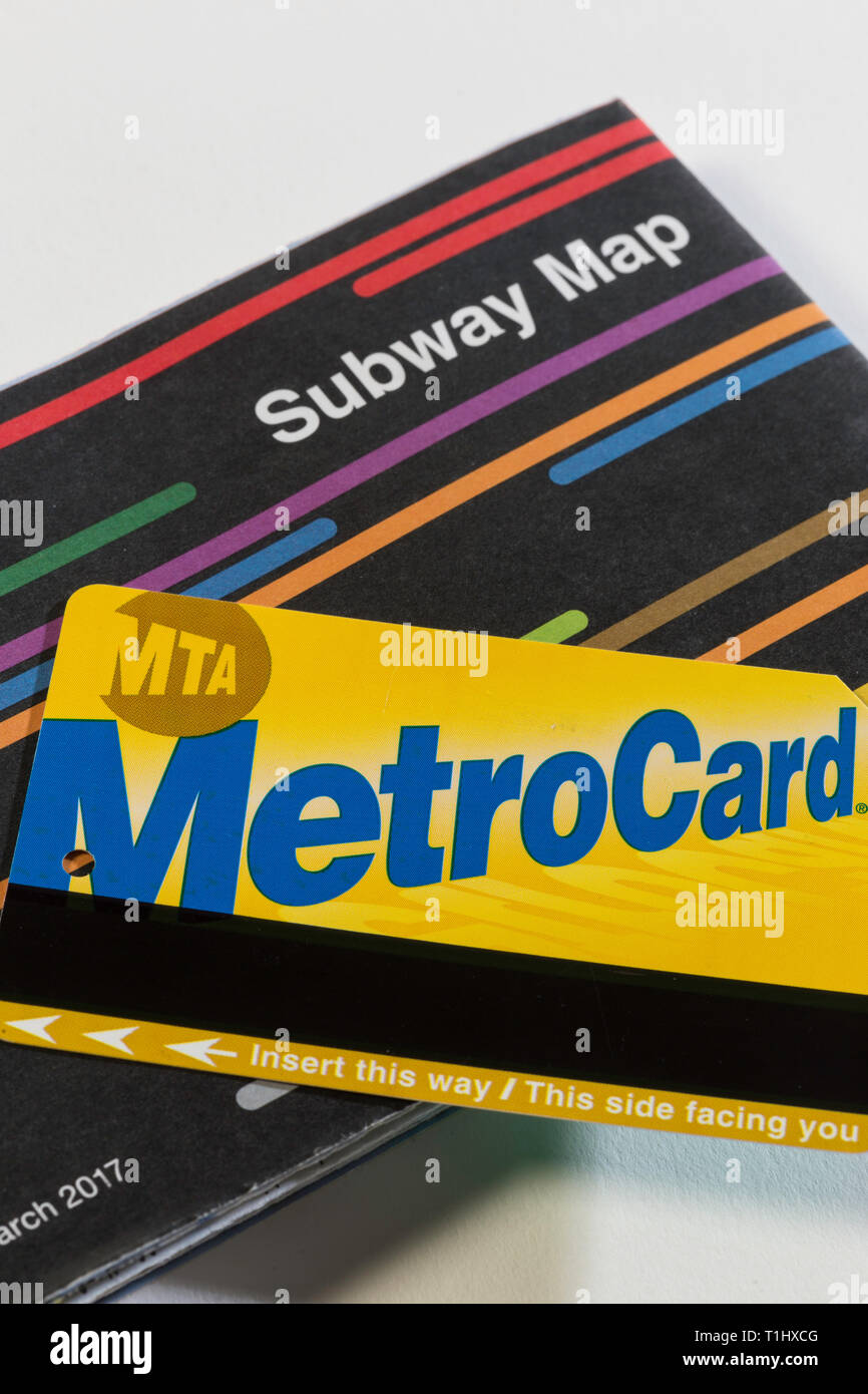 New York City Transit MetroCard Still Life, USA Stockfoto