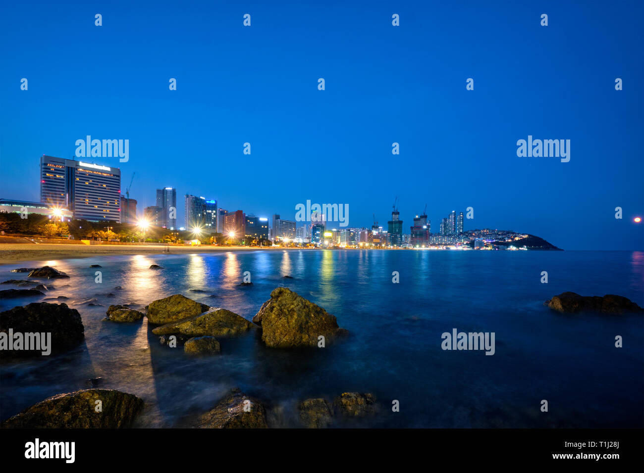 Haeundae Beach in Busan, Südkorea Stockfoto