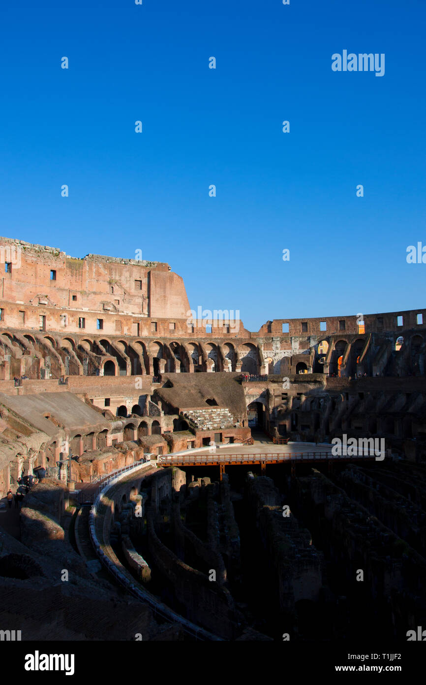 Rom, Italien. Kolosseum am Nachmittag. Stockfoto