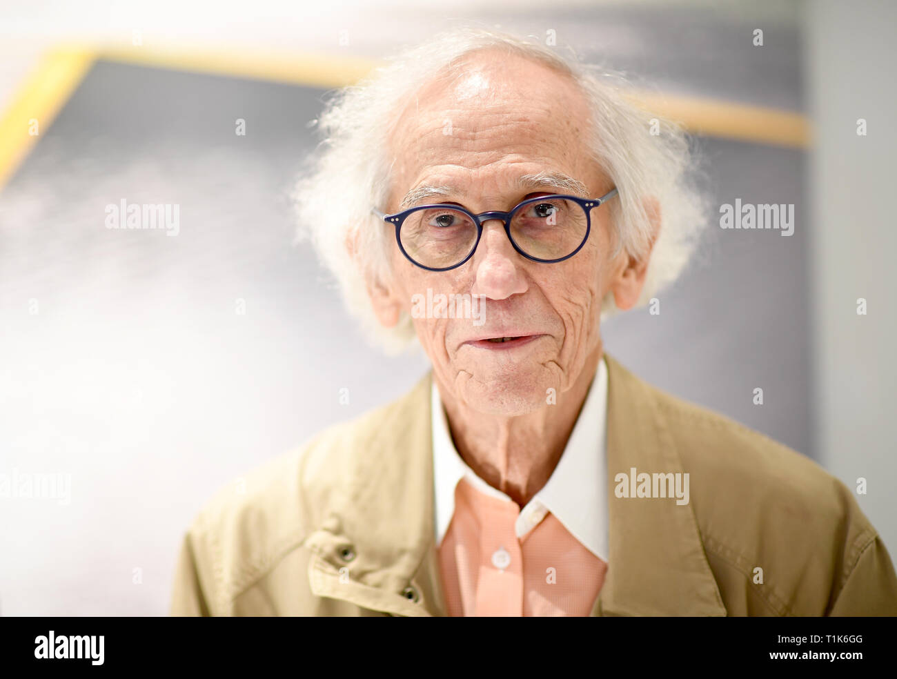 Berlin, Deutschland. 27 Mär, 2019. Verpackungskuenstler Christo. Quelle: Britta Pedersen/dpa/Alamy leben Nachrichten Stockfoto