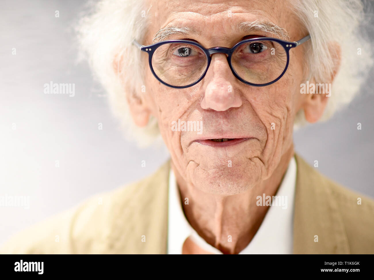 Berlin, Deutschland. 27 Mär, 2019. Verpackungskuenstler Christo. Quelle: Britta Pedersen/dpa/Alamy leben Nachrichten Stockfoto