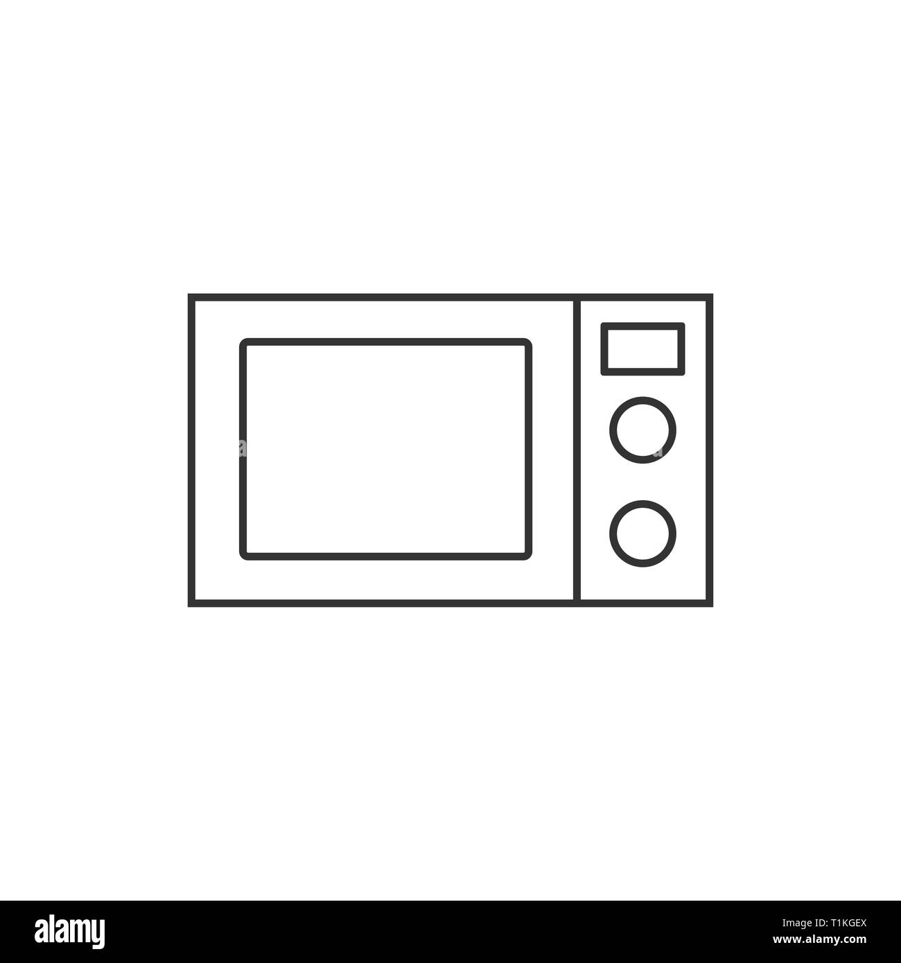Vector Illustration, flache Bauform. Home Appliance, Küche Mikrowelle Symbol Stock Vektor