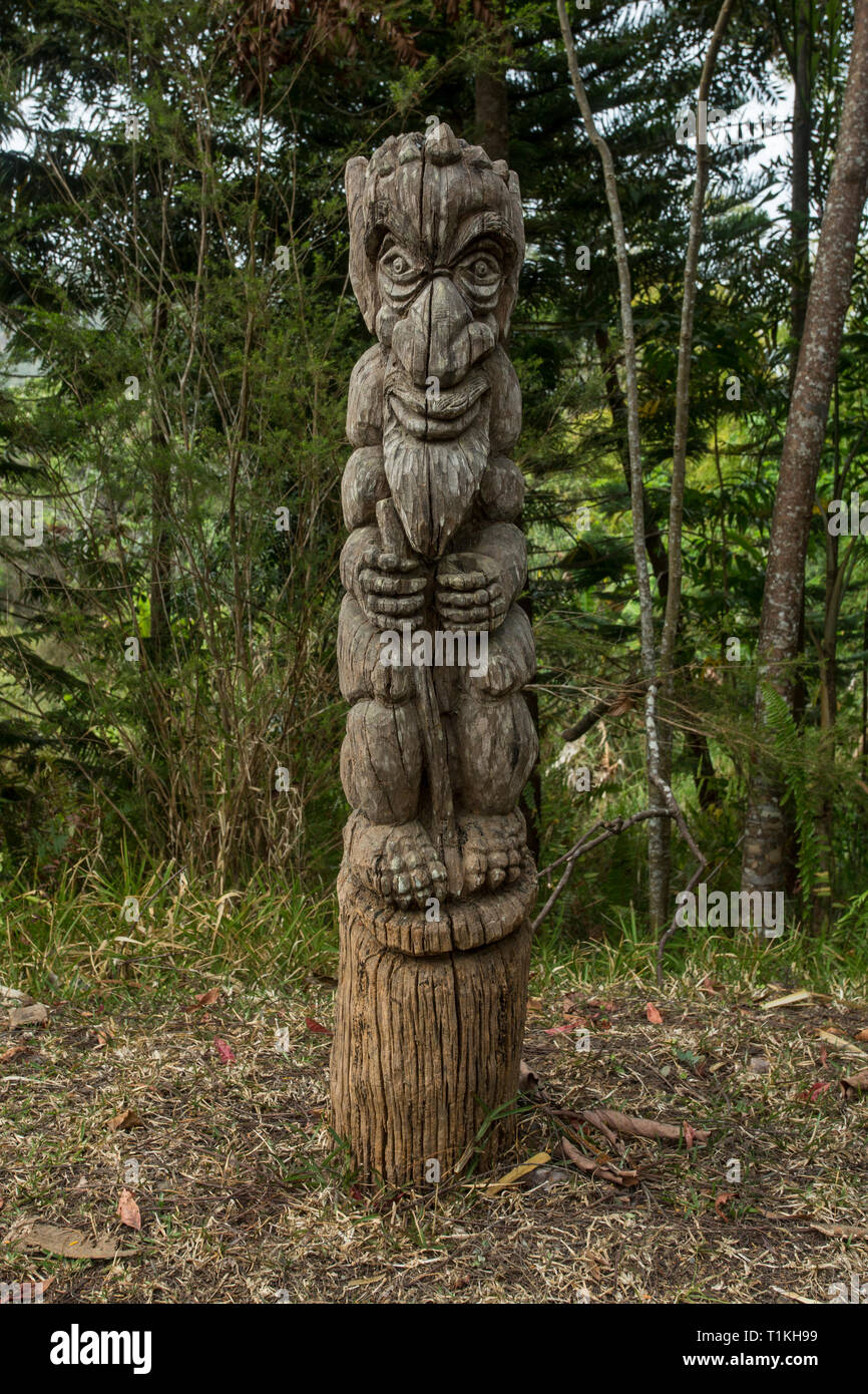 Kanak carving, Neukaledonien. Stockfoto