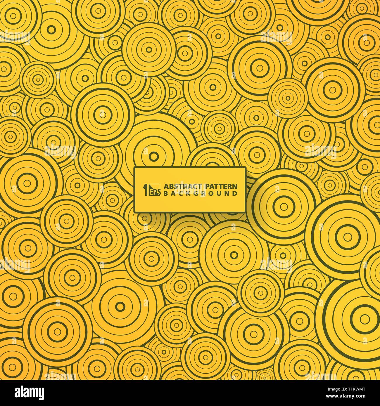 Abstrakte Gold Circle pattern Design Hintergrund. Sie für moderne Cover Artwork, ad, Poster, Drucken verwenden können, Jahresbericht. illustration Vector EPS 10. Stock Vektor