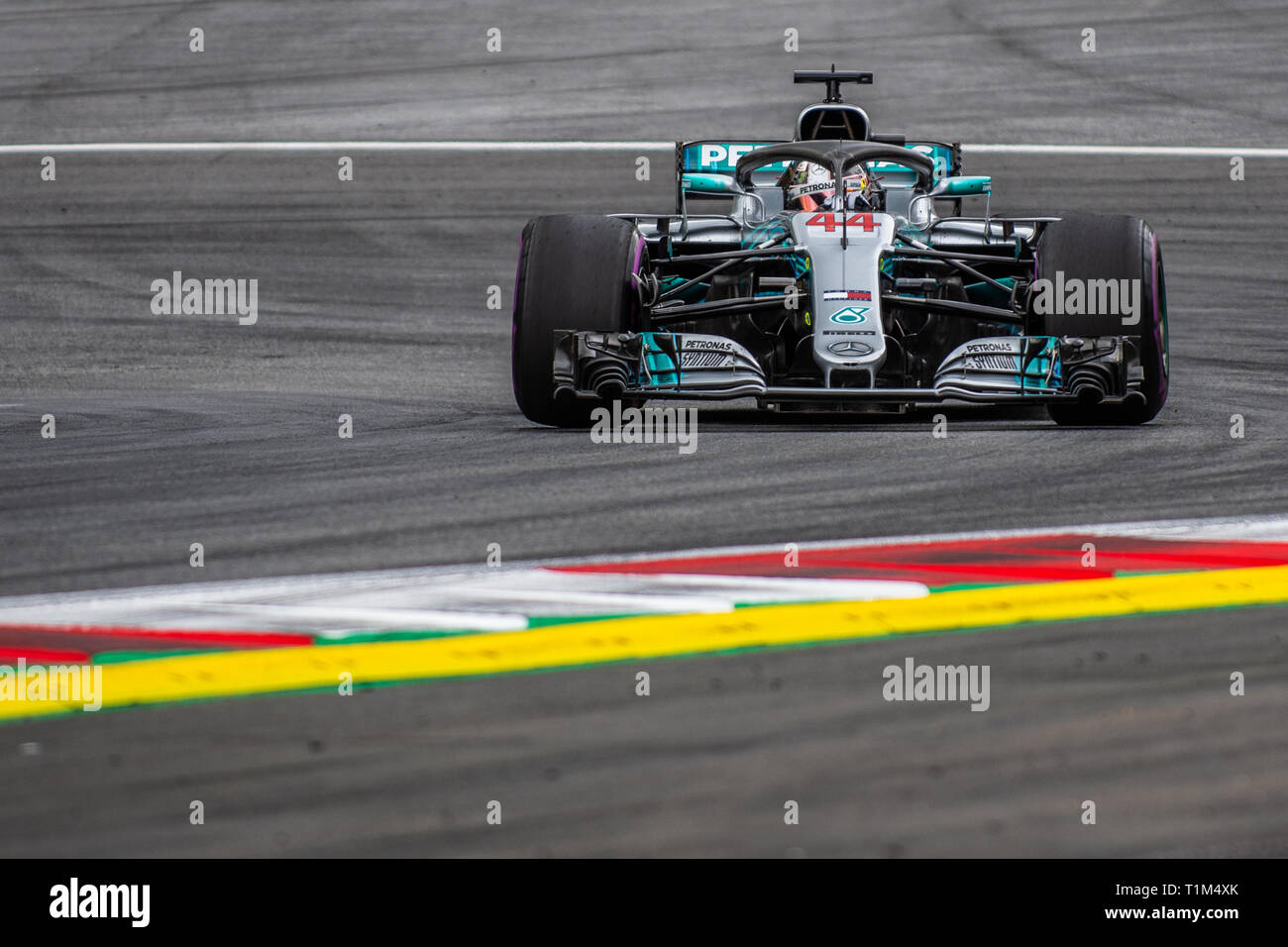 Spielberg/Österreich - 06/29/2018 - #44 Lewis Hamilton (GBR) in seinem Mercedes W09 während des RP1 vor dem Grand Prix von Österreich 2018 auf dem Red Bull Ring Stockfoto