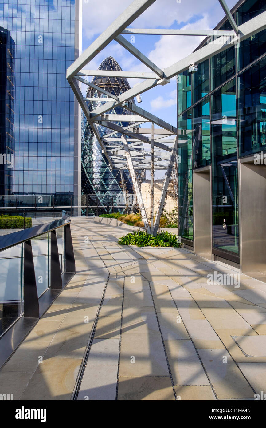 Dachgarten auf 120 Fenchurch Street, London, UK Stockfoto