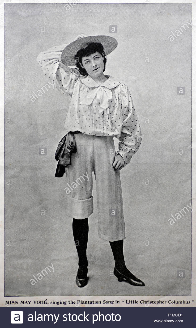 Maria Augusta 'May' Yohé, 1866-1938, war ein US-amerikanisches musical theater Schauspielerin, Foto aus dem Jahr 1890 s Stockfoto