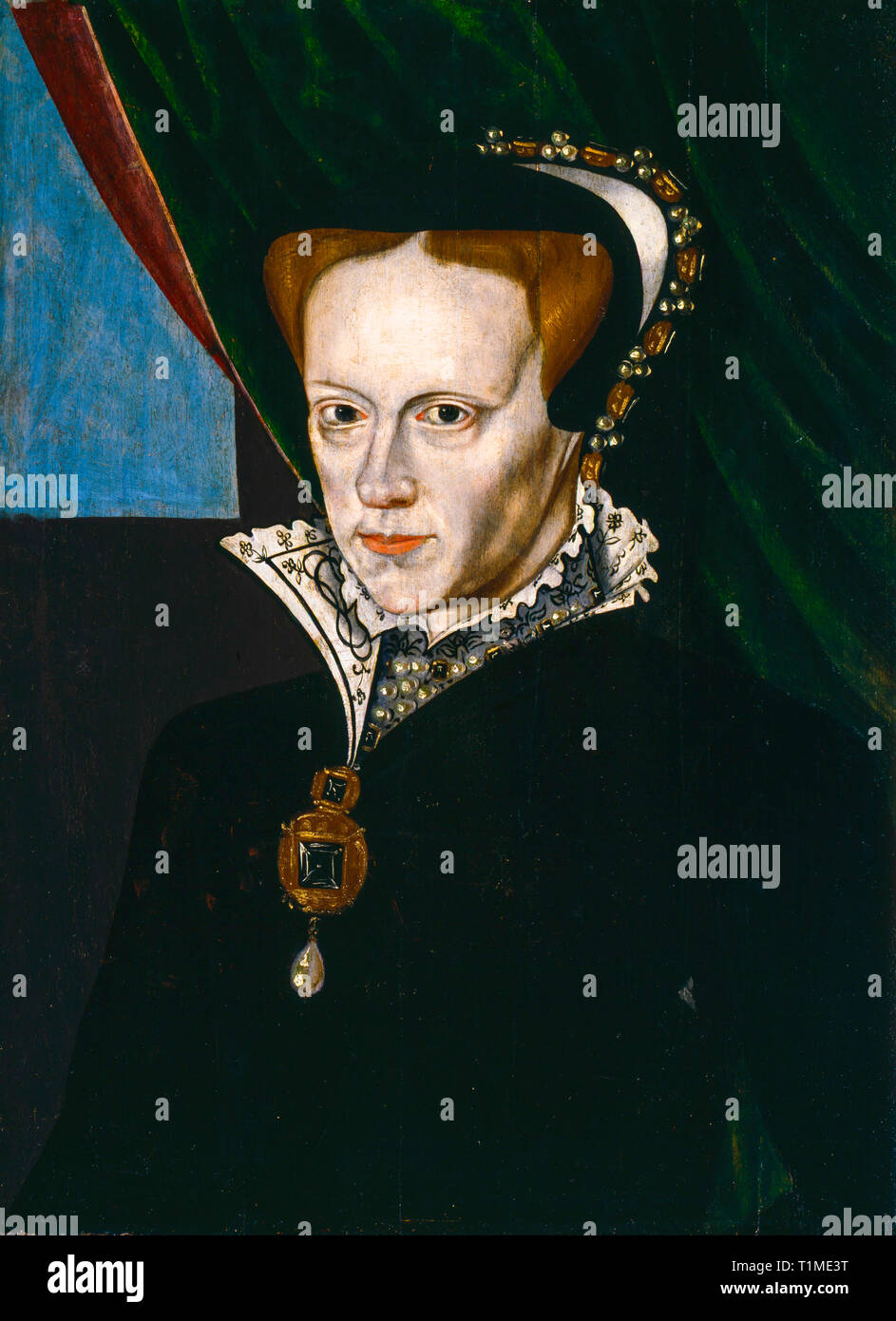 Königin Mary I. von England (1516-1558), „Bloody Mary“, Porträt, vor 1626 Stockfoto