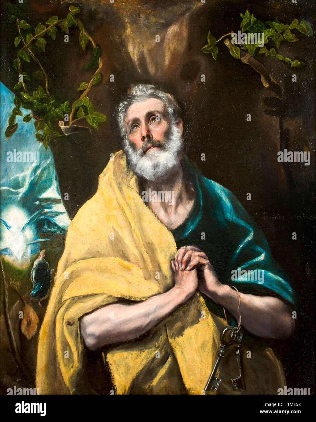 El Greco, Sankt Peter in Tränen, Malerei, C. 1587 Stockfoto