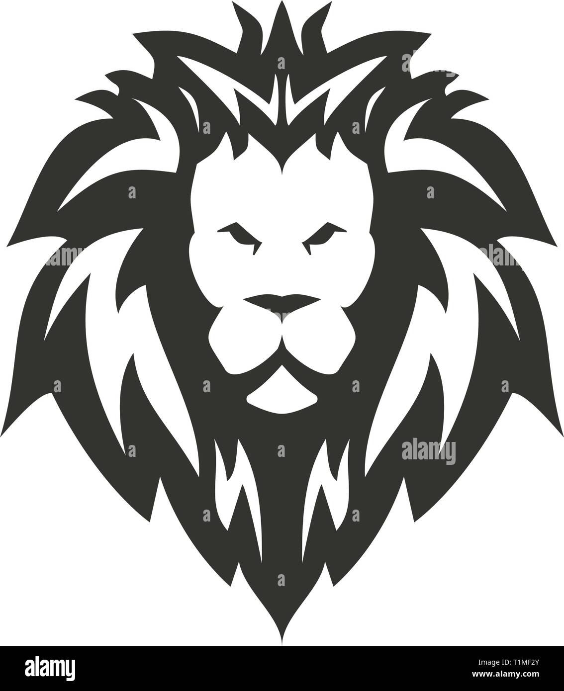 Vector Black Lion Icon Design Stock Vektor