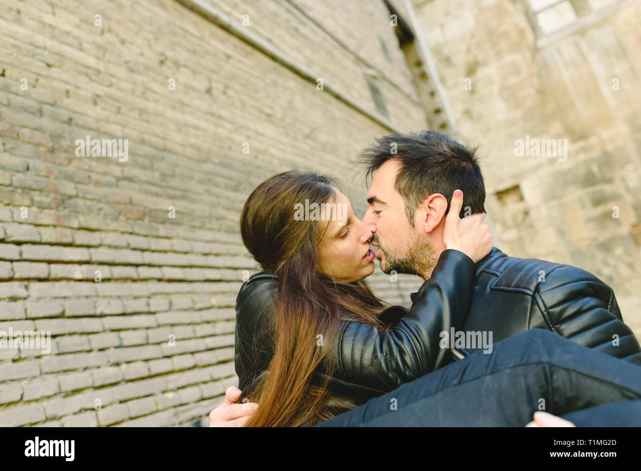 Kopf Geschossen Portrait Von Ein Paar In Liebe Einander Und Beweisen Ihre Freie Liebe Stockfotografie Alamy