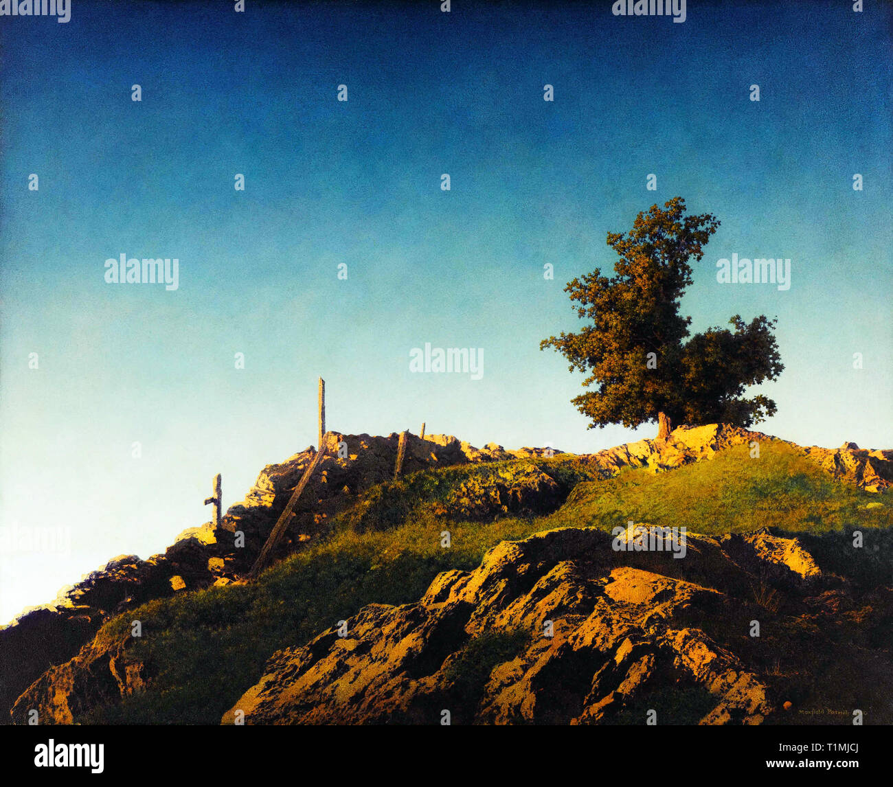 Maxfield Parrish Sugar Hill Am Späten Nachmittag Stockfoto