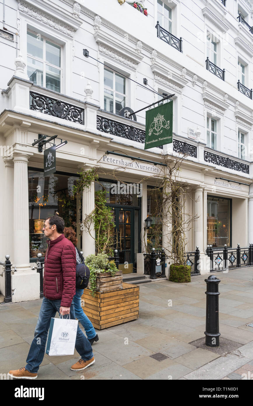 Petersham Baumschulen shop Front in der King Street, Covent Garden, London, England, Großbritannien Stockfoto