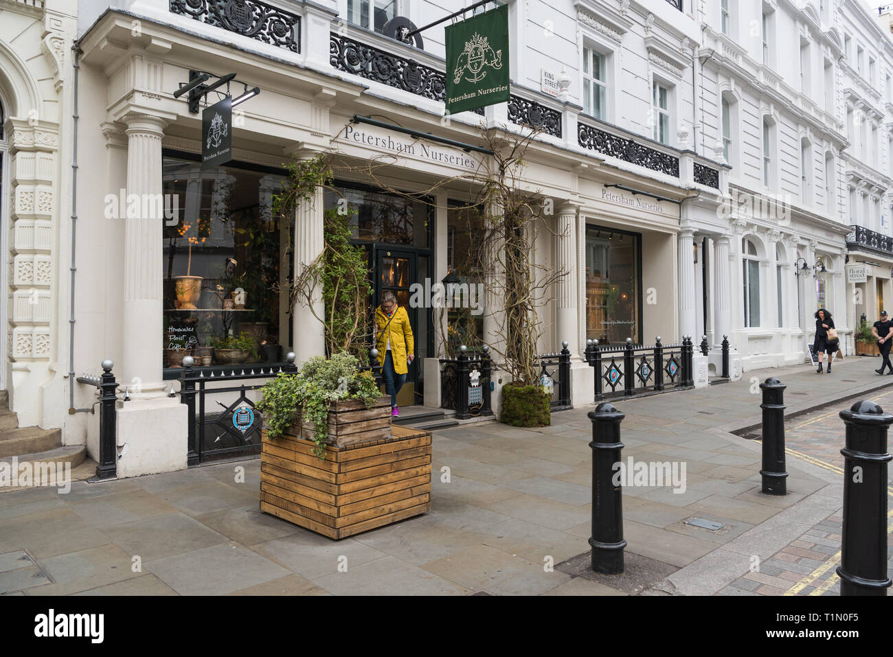 Petersham Baumschulen shop Front in der King Street, Covent Garden, London, England, Großbritannien Stockfoto
